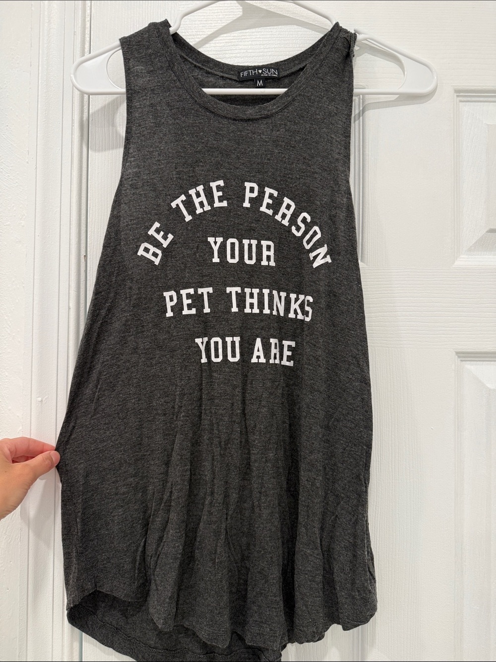 Fifth Sun Charcoal Graphic Muscle Tank - Be The Person